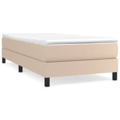 shumee Boxspring posteľ s matracom kapučínová 90x200 cm umelá koža