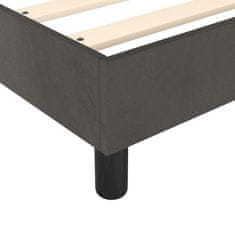 shumee Posteľný rám boxspring s matracom tmavosivý 200x200 cm zamat