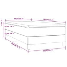 shumee Boxspring posteľ s matracom biela 90x190 cm umelá koža