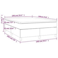 Petromila vidaXL Boxspring posteľ s matracom sivá 140x190 cm umelá koža