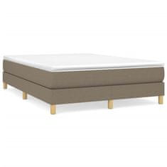 shumee Posteľný rám boxspring s matracom sivohned 140x200 cm látka