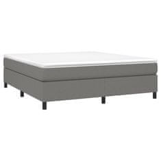 Vidaxl Rám na boxspring posteľ tmavosivý 160x200 cm látka