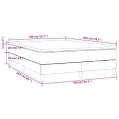 shumee Boxspring posteľ s matracom sivá 140x200 cm umelá koža