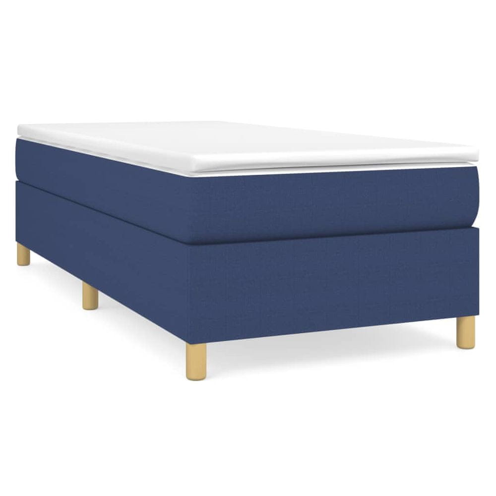 Vidaxl Posteľný rám na boxspring modrý 80x200 cm látka