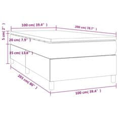 Petromila vidaXL Boxspring posteľ s matracom biela 100x200 cm umelá koža