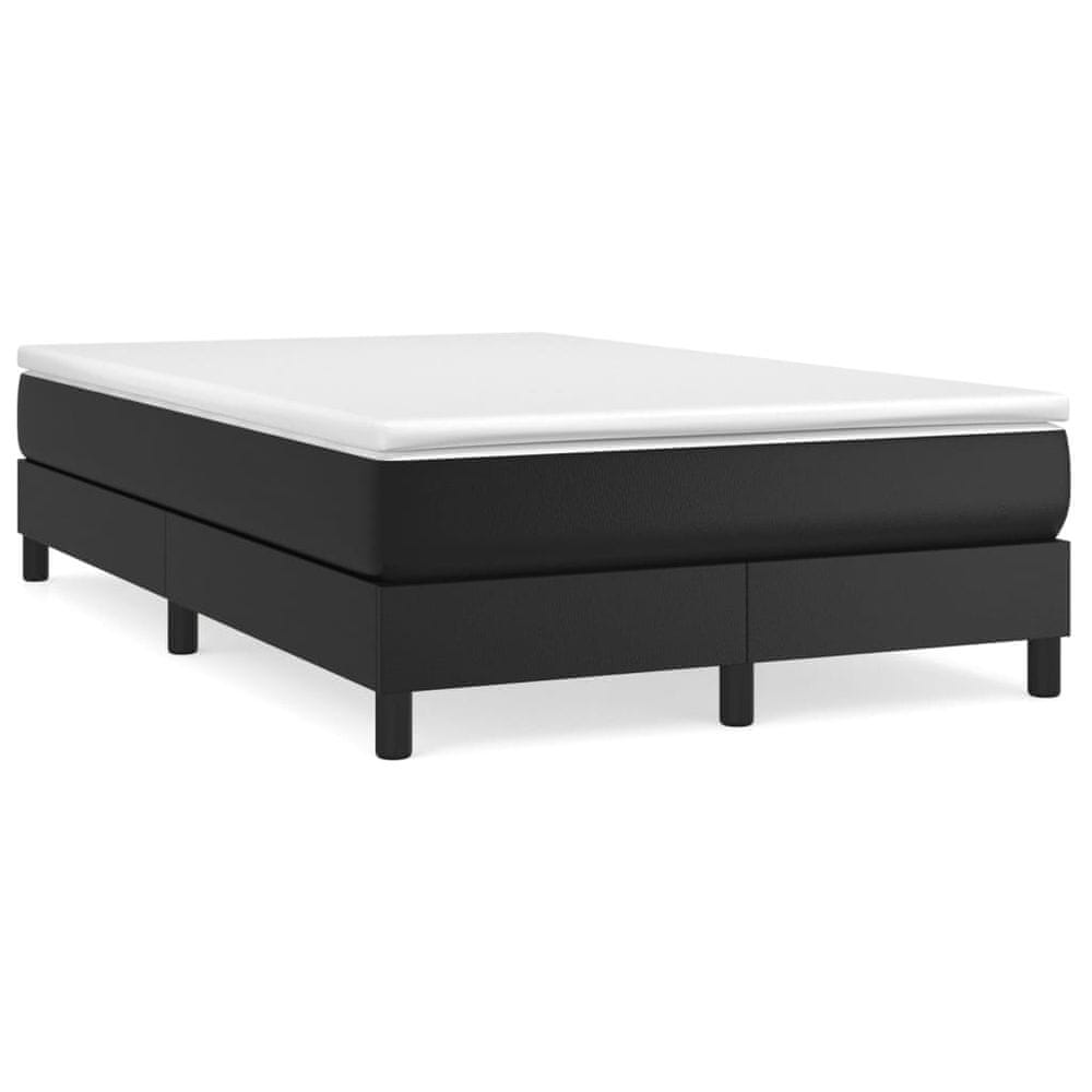 Vidaxl Rám na boxspring posteľ, čierny 120x200 cm, umelá koža