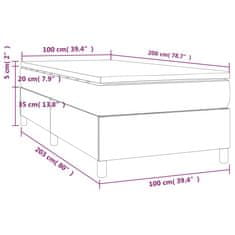 Petromila vidaXL Boxspring posteľ s matracom čierna 100x200 cm umelá koža