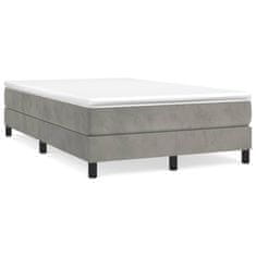 Petromila vidaXL Boxspring posteľ s matracom bledosivá 120x190 cm zamat