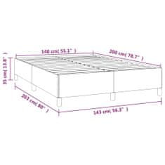 Petromila vidaXL Boxspring posteľ s matracom tmavohnedá 140x200 cm látka