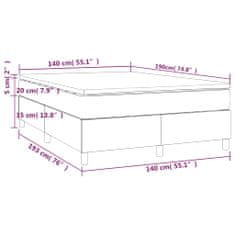 Petromila vidaXL Boxspring posteľ s matracom hnedá 140x190 cm umelá koža