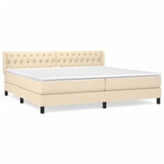 Petromila vidaXL Boxspring posteľ s matracom krémová 200x200 cm látka