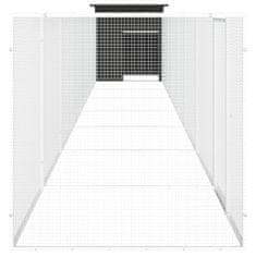 Petromila vidaXL Klietka pre kurčatá antracitová 800x91x100 cm pozinkovaná oceľ