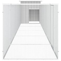 Petromila vidaXL Klietka pre kurčatá sivá 600x91x100 cm pozinkovaná oceľ