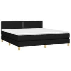 shumee Posteľný rám boxspring s matracom čierny 180x200 cm látka