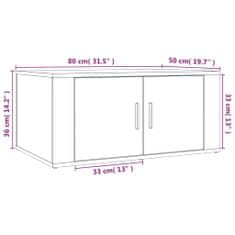 Vidaxl Konferenčný stolík dub sonoma 80x50x36 cm spracované drevo