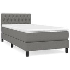 Petromila vidaXL Boxspring posteľ s matracom tmavosivá 90x190 cm látka