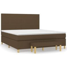 Petromila vidaXL Boxspring posteľ s matracom tmavohnedá 160x200 cm látka