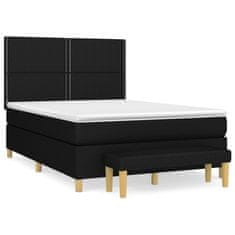 Petromila vidaXL Boxspring posteľ s matracom čierny 140x190 cm látka