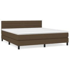 Petromila vidaXL Boxspring posteľ s matracom tmavohnedá 180x200 cm látka