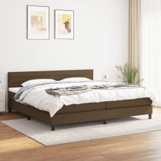 Petromila vidaXL Boxspring posteľ s matracom tmavohnedá 200x200 cm látka