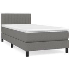 Petromila vidaXL Boxspring posteľ s matracom tmavosivá 90x200 cm látka