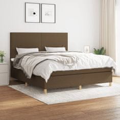 Petromila vidaXL Boxspring posteľ s matracom tmavohnedá 160x200 cm látka