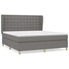 Petromila vidaXL Boxspring posteľ s matracom tmavosivá 180x200 cm látka