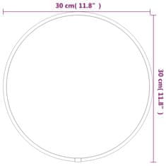 Vidaxl Nástenné zrkadlo strieborné Ø 30 cm okrúhle