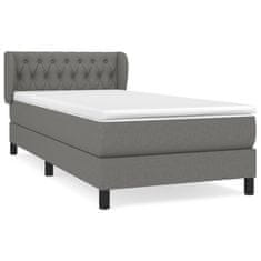 Petromila vidaXL Boxspring posteľ s matracom tmavosivá 90x190 cm látka