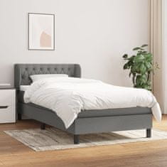 Petromila vidaXL Boxspring posteľ s matracom tmavosivá 90x190 cm látka