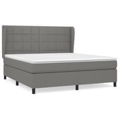 Petromila vidaXL Boxspring posteľ s matracom tmavosivá 160x200 cm látka