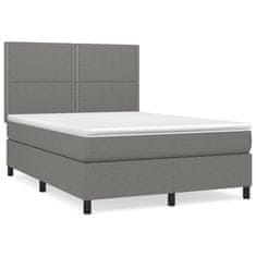 Petromila vidaXL Boxspring posteľ s matracom tmavosivá 140x190 cm látka