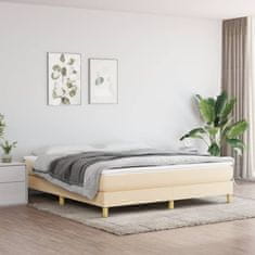 shumee Posteľný rám boxspring s matracom krémový 160x200 cm látka