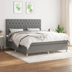 Petromila vidaXL Boxspring posteľ s matracom tmavosivá 160x200 cm látka