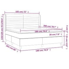 Petromila vidaXL Boxspring posteľ s matracom tmavohnedá 180x200 cm látka