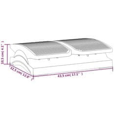 Vidaxl Podnožka čierna 43,5x32,5x10,5 cm