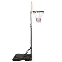 Vidaxl Basketbalový stojan biely 216-250 cm polyetén