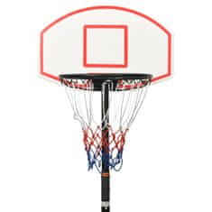 Vidaxl Basketbalový stojan biely 216-250 cm polyetén