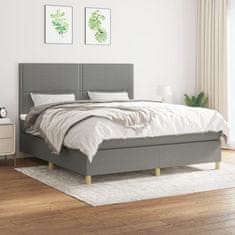 Petromila vidaXL Boxspring posteľ s matracom tmavosivá 160x200 cm látka