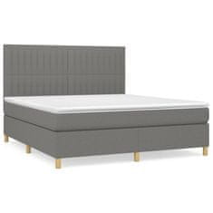 Petromila vidaXL Boxspring posteľ s matracom tmavosivá 160x200 cm látka