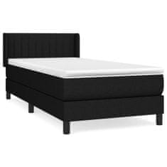 Vidaxl Posteľný rám boxspring s matracom čierny 90x190 cm látka