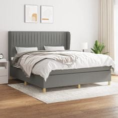 Petromila vidaXL Boxspring posteľ s matracom tmavosivá 160x200 cm látka