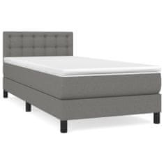 Petromila vidaXL Boxspring posteľ s matracom tmavosivá 90x190 cm látka