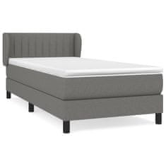 Petromila vidaXL Boxspring posteľ s matracom tmavosivá 90x200 cm látka