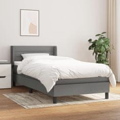 Petromila vidaXL Boxspring posteľ s matracom tmavosivá 90x200 cm látka