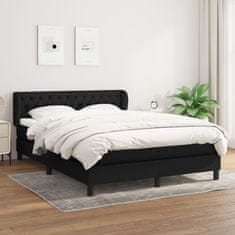 Petromila vidaXL Boxspring posteľ s matracom čierny 140x190 cm látka