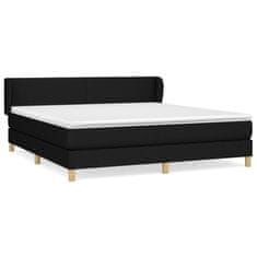 shumee Posteľný rám boxspring s matracom čierny 180x200 cm látka