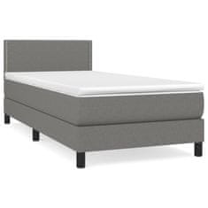 Petromila vidaXL Boxspring posteľ s matracom tmavosivá 90x190 cm látka