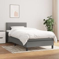 Petromila vidaXL Boxspring posteľ s matracom tmavosivá 90x190 cm látka