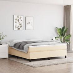 shumee Posteľný rám boxspring s matracom krémový 160x200 cm látka